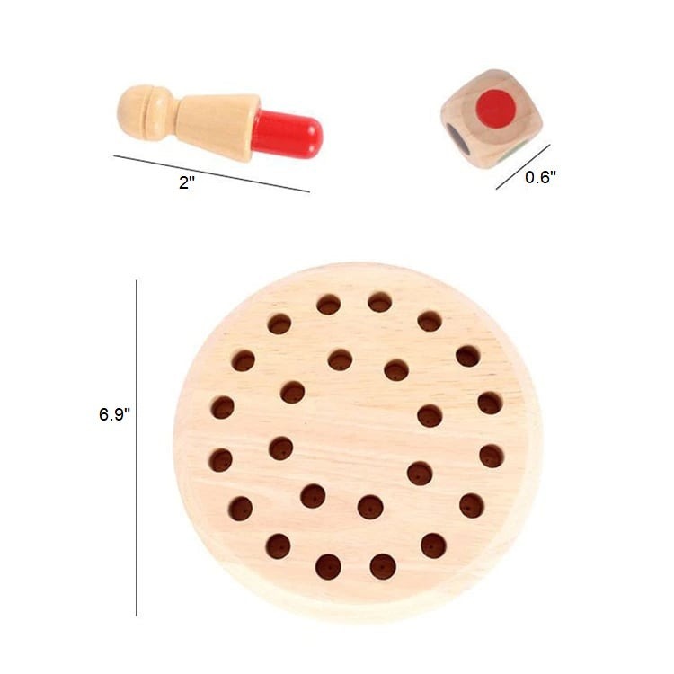 Holz Memory Schach | Montessori Farbspiel | Lernspielzeug für Kinder