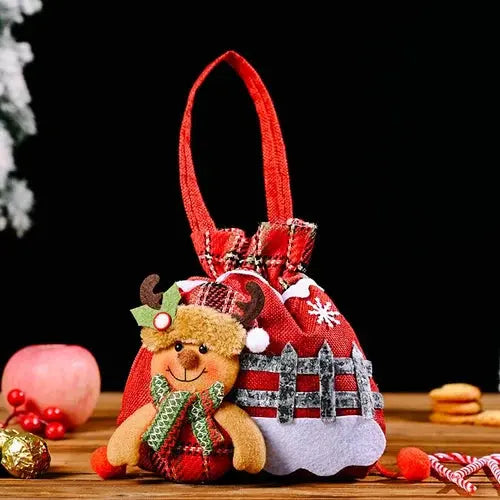 Weihnachten Geschenkbeutel | Stoffbeutel mit Kordelzug | Verschiedene Designs | Wiederverwendbar