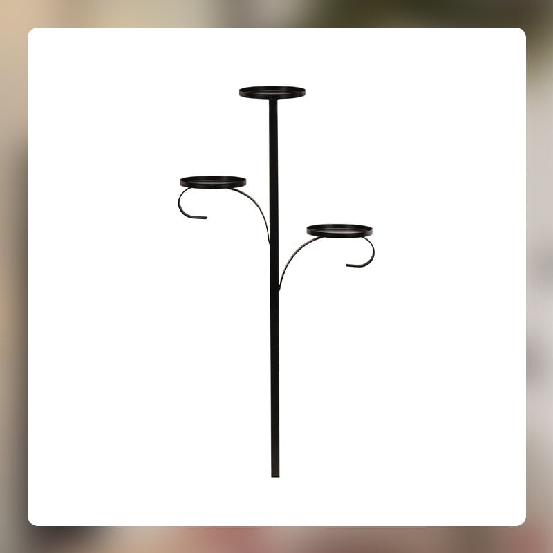 Weihnachtsbaum Topper Regal | 3-stufig | Schwarz | Metall