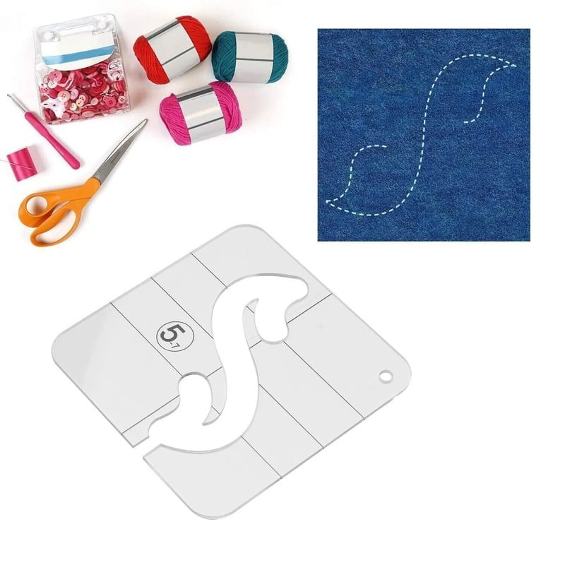 Garment Ruler Set | 11-teiliges Quiltlineal-Set | Nähschablonen aus Acryl | Präzises Nähen & Quilten