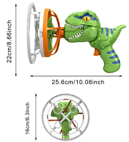 Dinosaurier Seifenblasen Blaster | Tragbar & Leise | Kindersicheres ABS