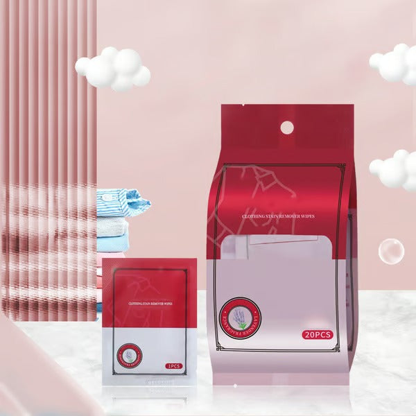 Fleckenentferner Tücher | Sofort Wirkung | Für unterwegs & zuhause | Erfrischender Blumenduft