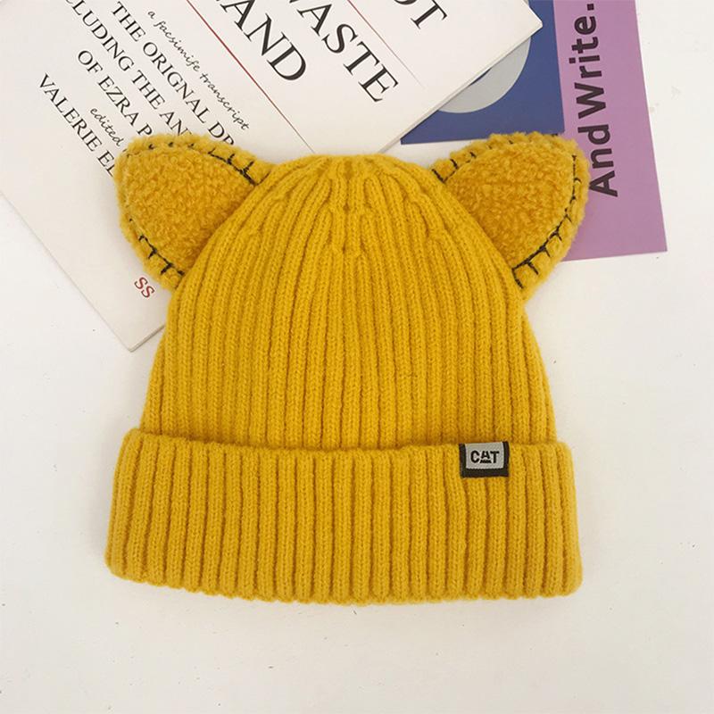 Winter-Strickmütze mit Katzenohren | Warm & Weich | Einheitsgröße für Damen