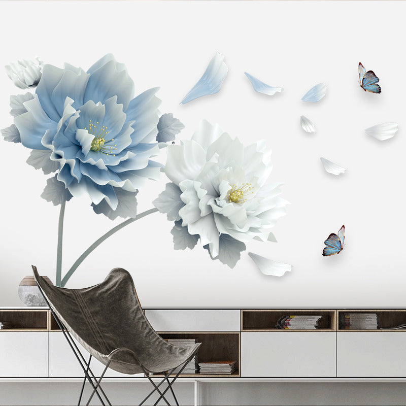 Blume Wanddekoration | Kreatives 3D-Wanddesign | Selbstklebend & Wiederverwendbar | PVC