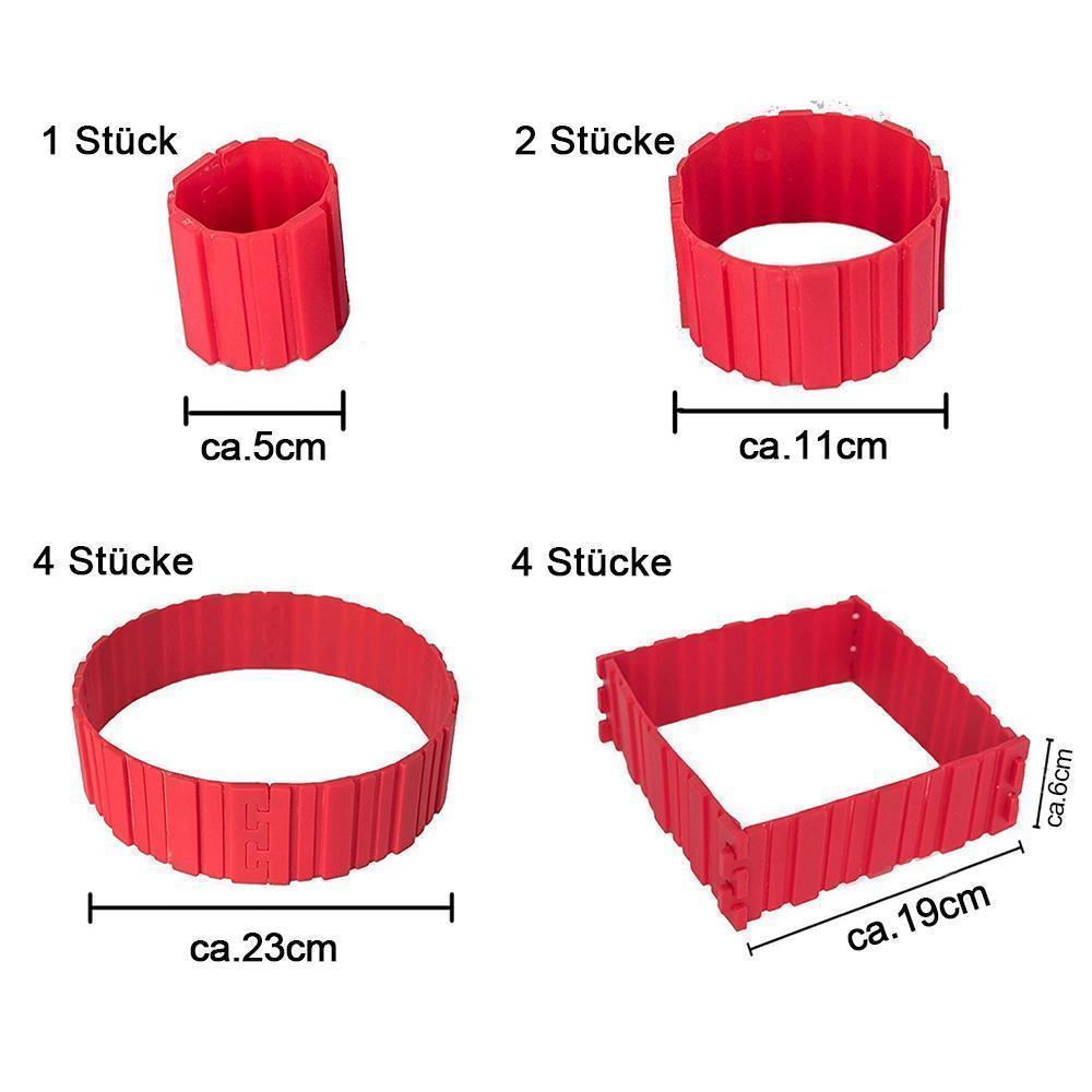 Silikon-Kuchenform BakeArt 4er-Set | Flexible Backform | Hitzebeständig & Antihaft | 230°C