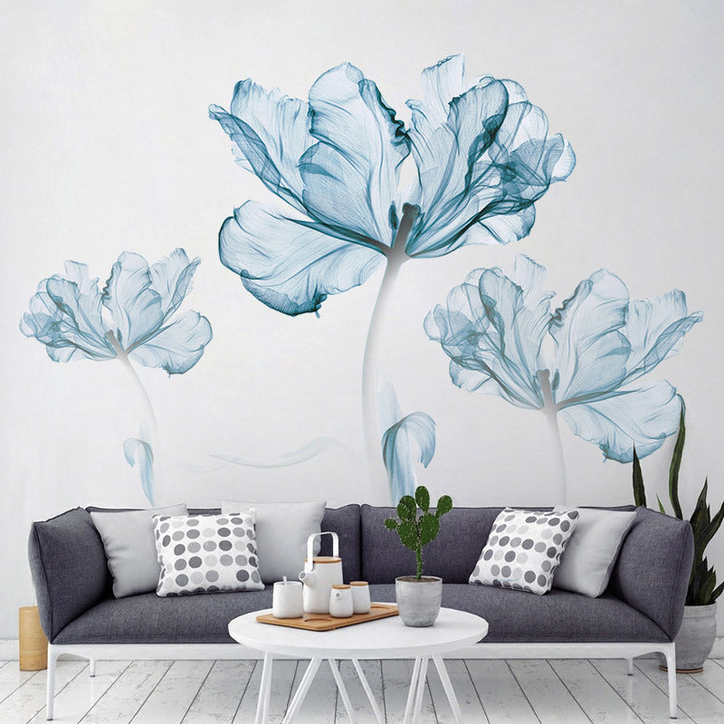 Blume Wanddekoration | Kreatives 3D-Wanddesign | Selbstklebend & Wiederverwendbar | PVC