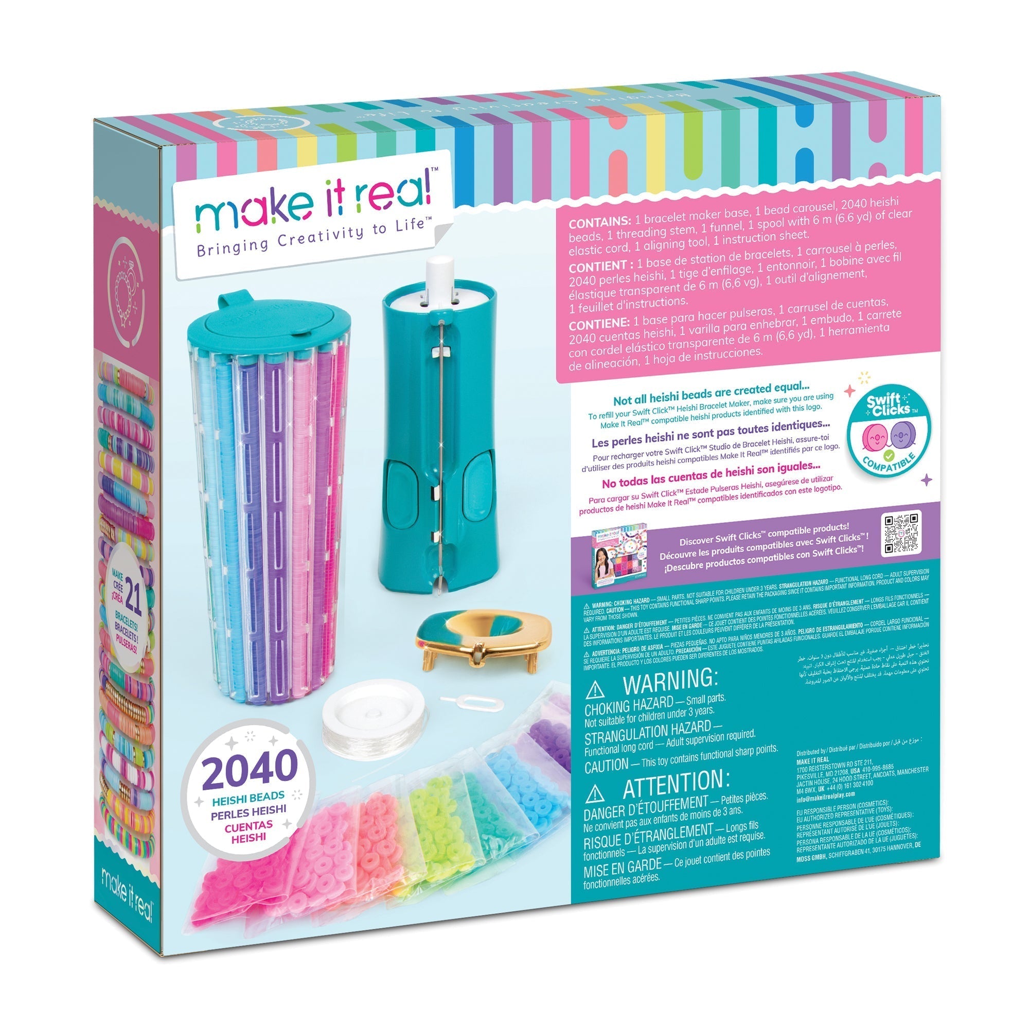 Armband Bastelset Kinder | 2000+ Perlen & 16 Farben | Kreatives DIY Schmuckset ab 8 Jahren