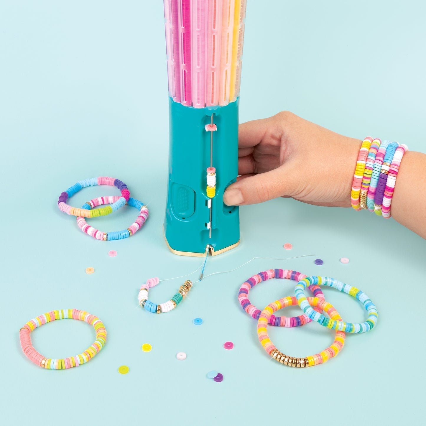 Armband Bastelset Kinder | 2000+ Perlen & 16 Farben | Kreatives DIY Schmuckset ab 8 Jahren