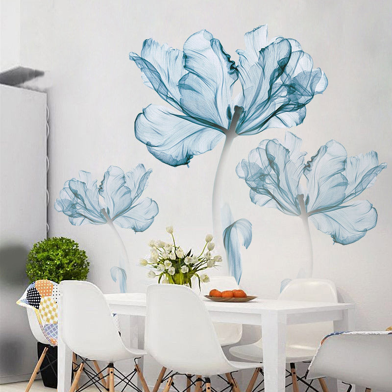 Blume Wanddekoration | Kreatives 3D-Wanddesign | Selbstklebend & Wiederverwendbar | PVC