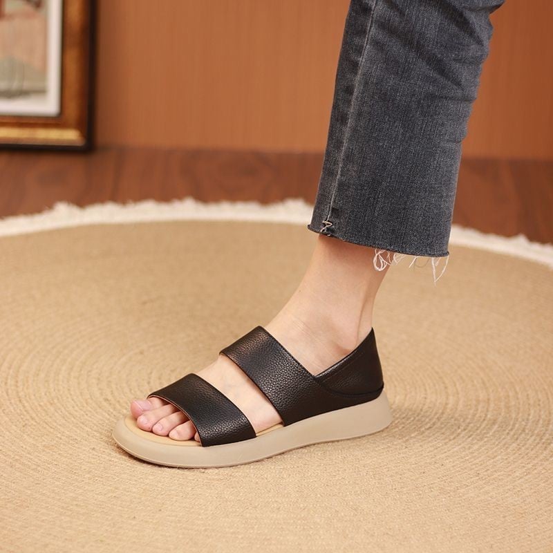 Damen Sandalen | Bequeme Plateausohle | Rutschfest & Atmungsaktiv | Slip-On Design