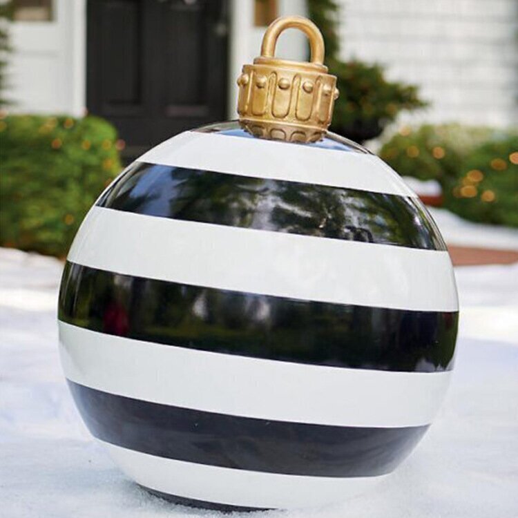 Weihnachts Deko Kugeln aufblasbar | PVC Outdoor Kugeln | Wetterfest & Wiederverwendbar | Verschiedene Designs