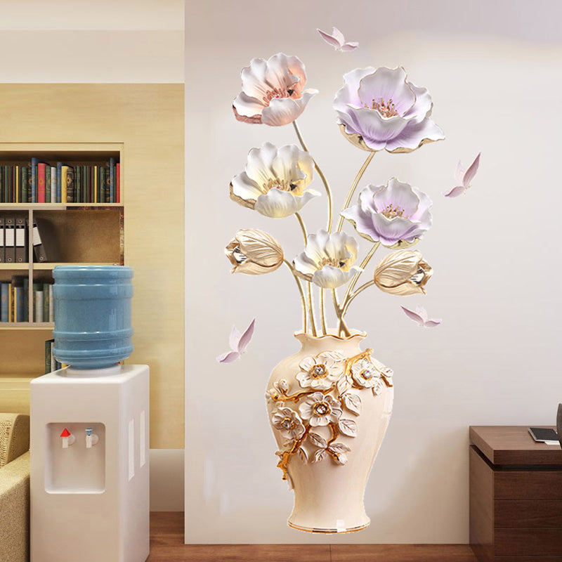 Blume Wanddekoration | Kreatives 3D-Wanddesign | Selbstklebend & Wiederverwendbar | PVC