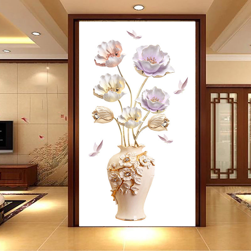 Blume Wanddekoration | Kreatives 3D-Wanddesign | Selbstklebend & Wiederverwendbar | PVC