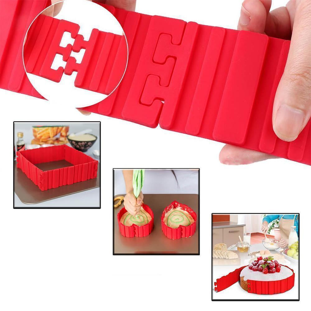 Silikon-Kuchenform BakeArt 4er-Set | Flexible Backform | Hitzebeständig & Antihaft | 230°C