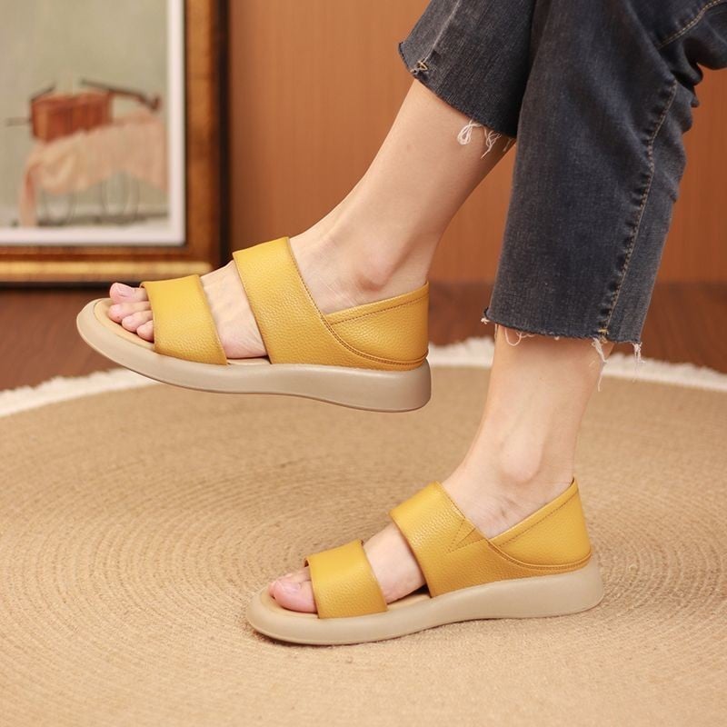 Damen Sandalen | Bequeme Plateausohle | Rutschfest & Atmungsaktiv | Slip-On Design