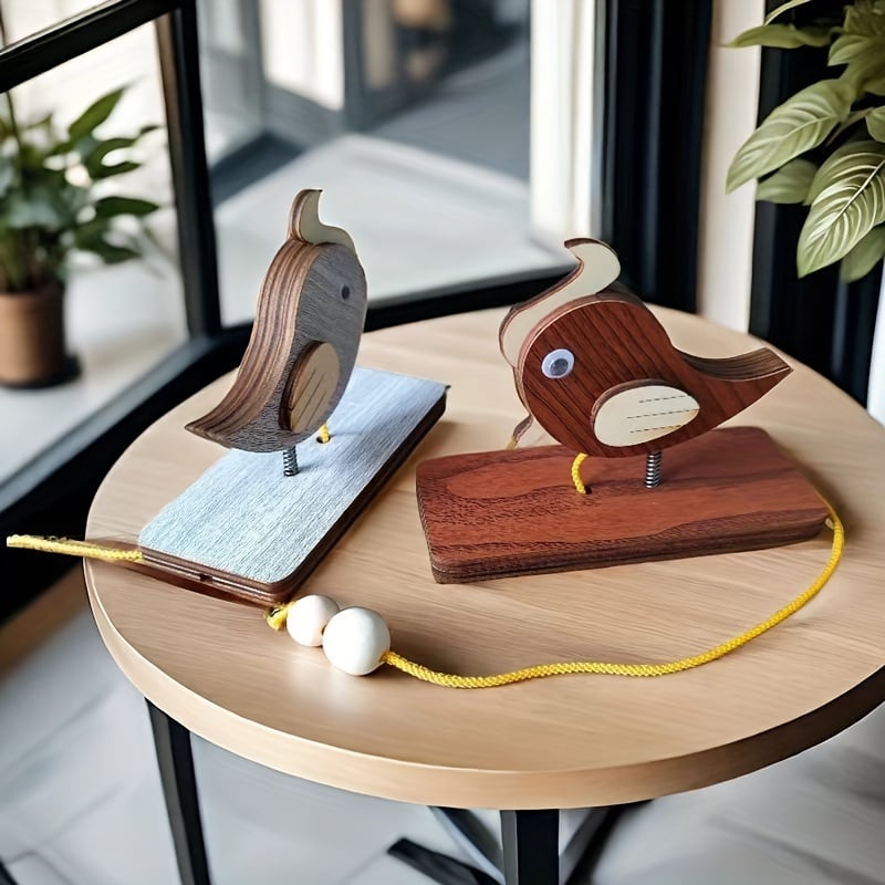 Specht-Türklingel | Handgefertigte Holzklingel | Nostalgisches Design | Für Haustür & Kinderzimmer