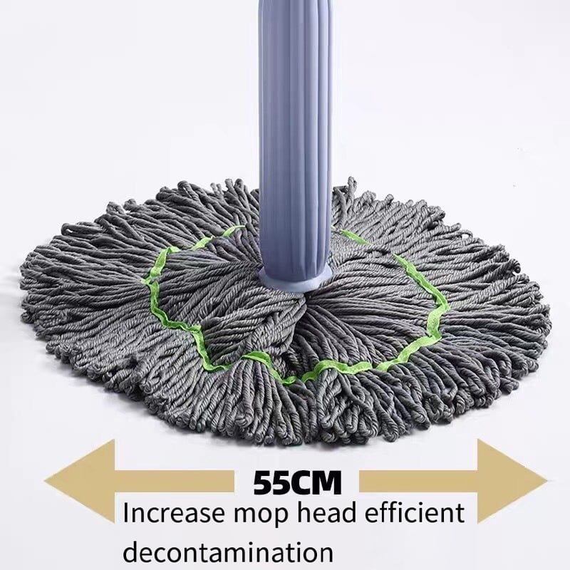 2-in-1 Bodenmopp selbstwringend | Mikrofaser Moppkopf | 360° flexibel & platzsparend | Dehydrierender Mopp