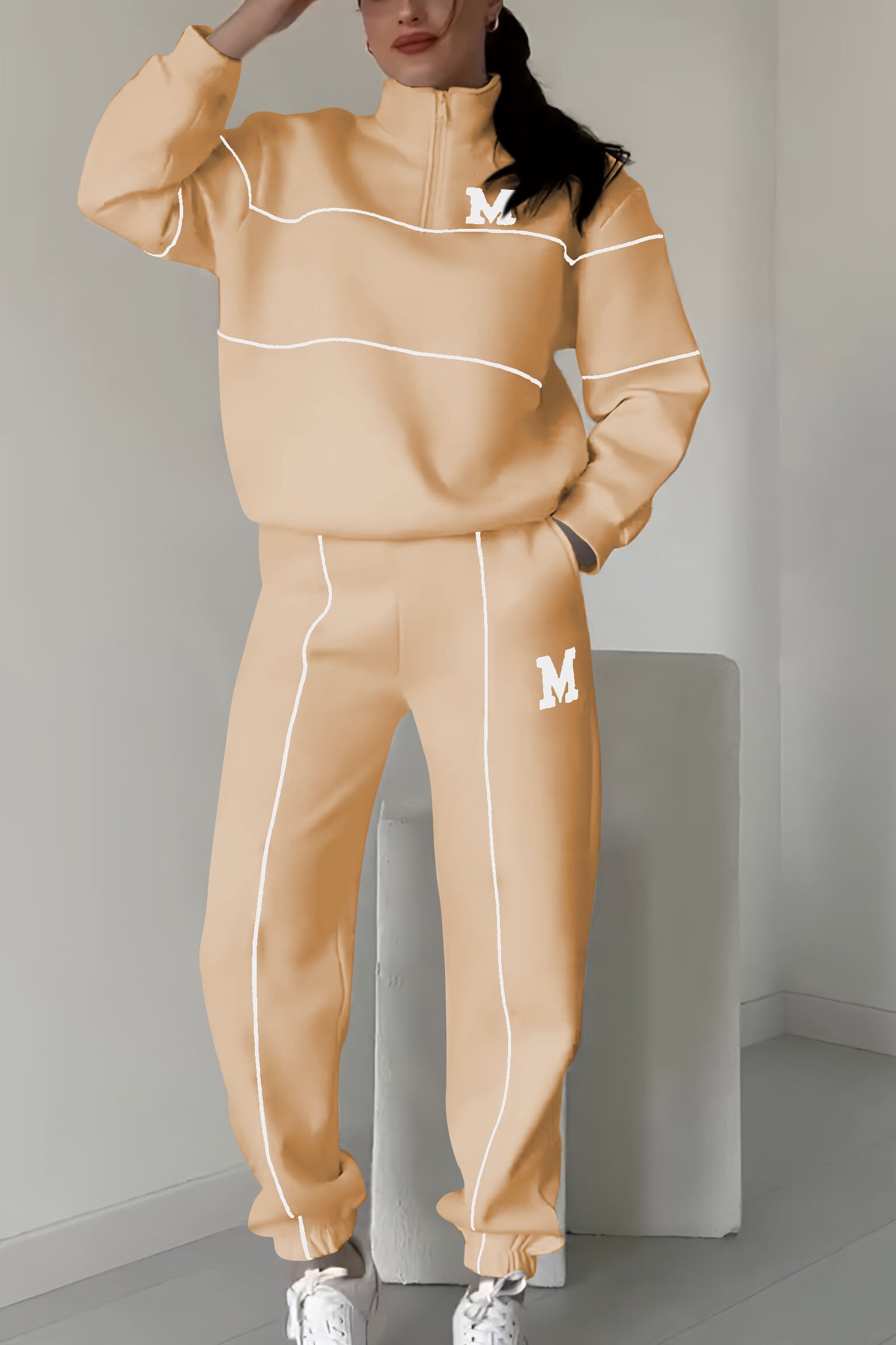 Damen Zweiteiler Set | Pullover & Hose | Weich & Bequem | Baumwollmischung für Herbst & Winter