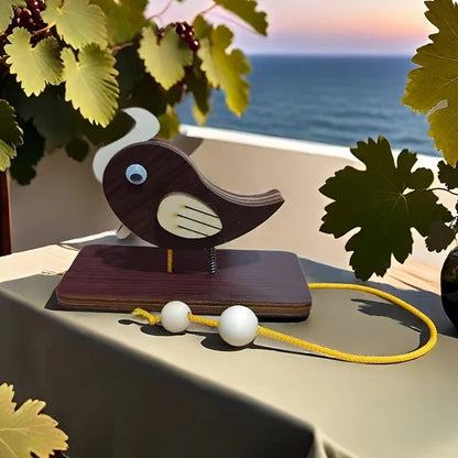 Specht-Türklingel | Handgefertigte Holzklingel | Nostalgisches Design | Für Haustür & Kinderzimmer