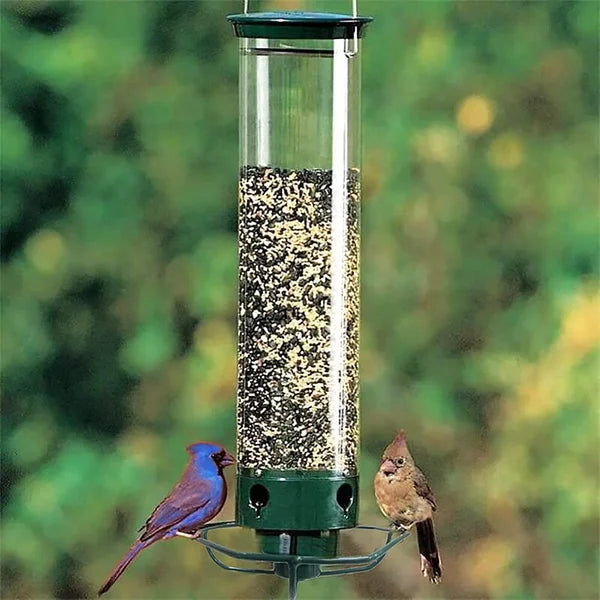 Eichhörnchensicherer Vogelfutterspender | Drehfunktion & 4 Futteröffnungen | Fassungsvermögen