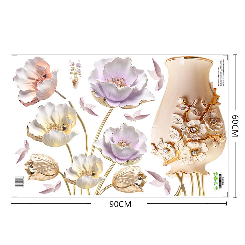 Blume Wanddekoration | Kreatives 3D-Wanddesign | Selbstklebend & Wiederverwendbar | PVC