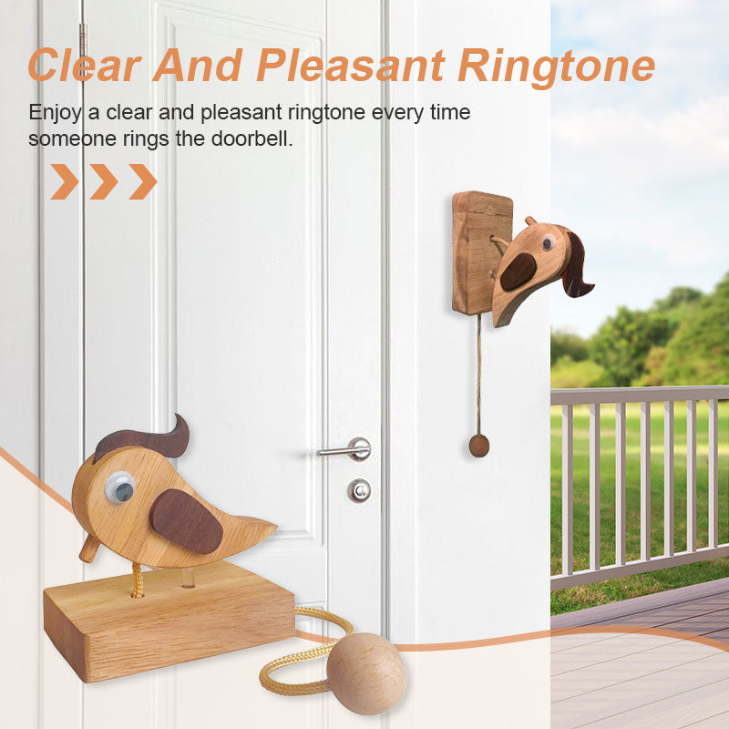 Specht-Türklingel | Handgefertigte Holzklingel | Nostalgisches Design | Für Haustür & Kinderzimmer