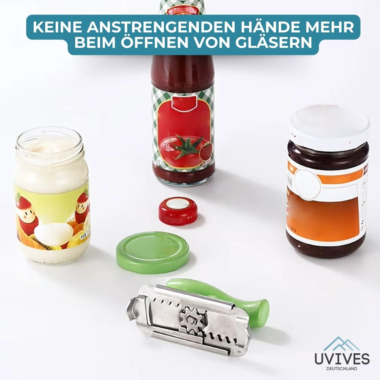 Öffnen Sie mühelos Gläser und Flaschen!