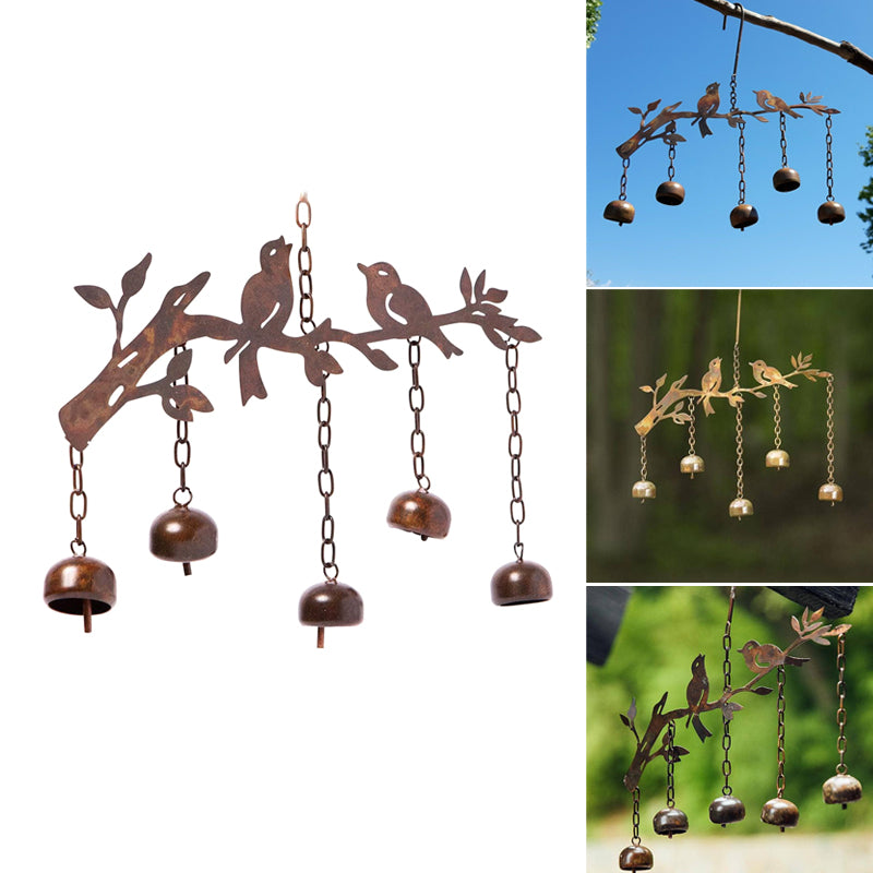 Vogel-Windspiel | Sanfter Klang | Handgefertigtes Design | Für Garten & Balkon