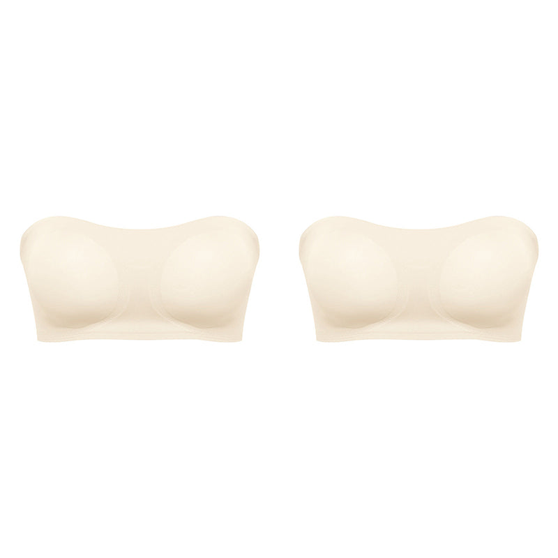 Damen trägerloser BH | Grip-Sure Seitenverschluss | Nahtlos & rutschfest | Herausnehmbare Pads