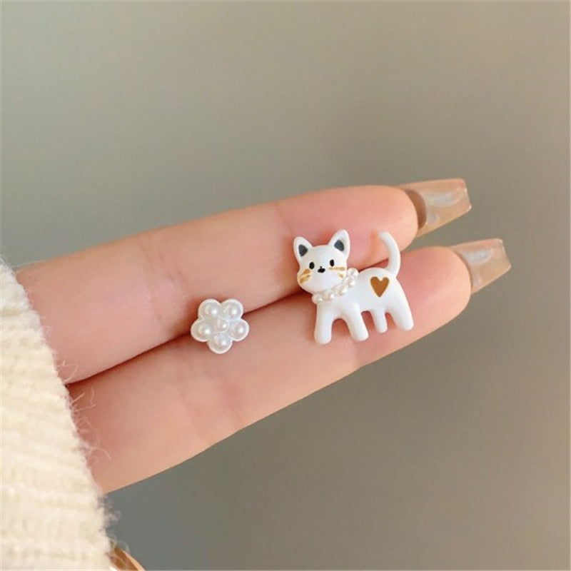Damen Ohrringe Katze | Verspieltes Design | Zinklegierung