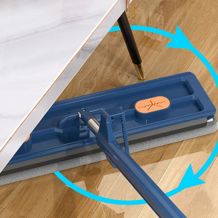 Selbstreinigender Flachwischer mit 360°-Rotationskopf und langem Griff
