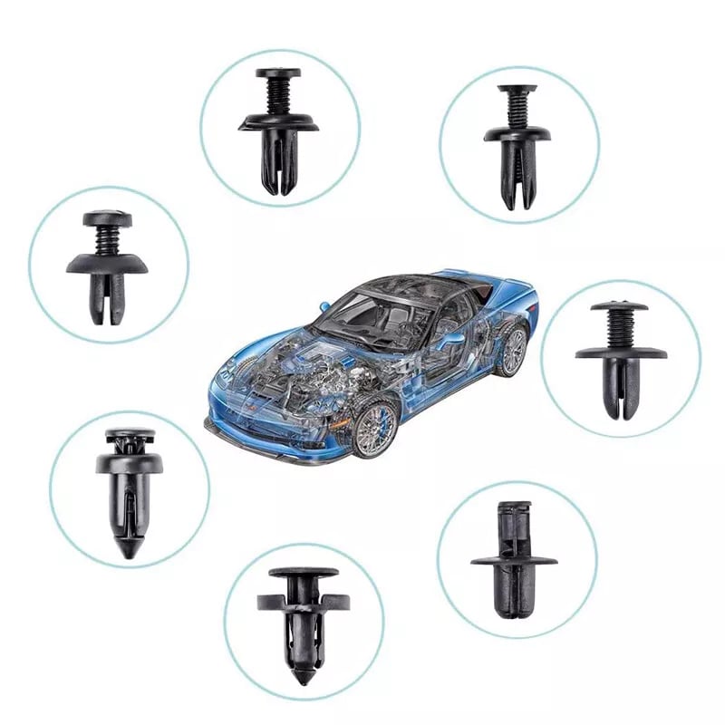 Auto Befestigungsclips Set | Nylon Clips mit Werkzeug | Universal für Stoßstangen & Türverkleidung