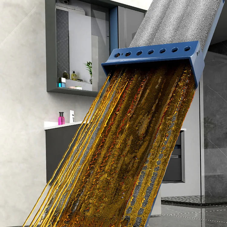 Selbstreinigender Flachwischer mit 360°-Rotationskopf und langem Griff