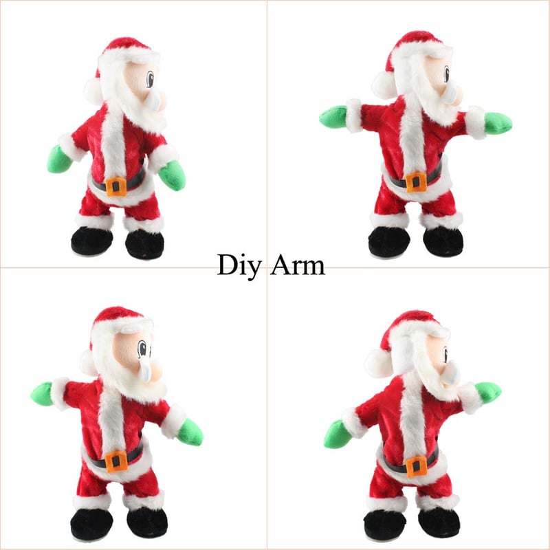 Tanzender & Singender Weihnachtsmann | Bewegliche Santa Figur mit Musik | Lustige Weihnachtsdekoration & Geschenkidee