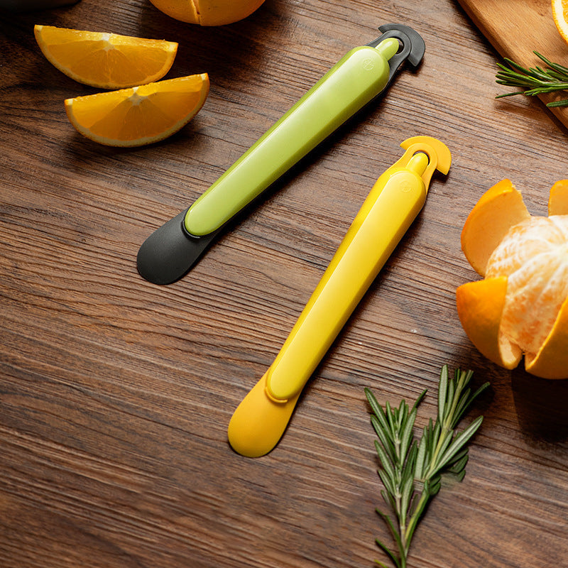 Fruchtschäler | Edelstahl & PP | Schnell & Präzise | Für Orangen & Zitrusfrüchte