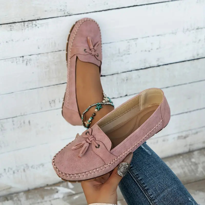 Isaline – Klassische Wildleder-Loafer mit Quastendetail für Damen