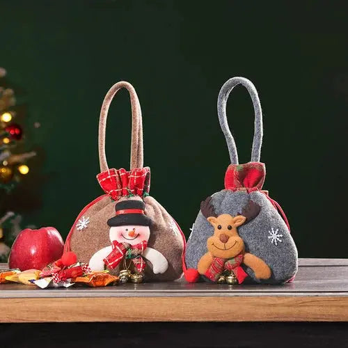 Weihnachten Geschenkbeutel | Stoffbeutel mit Kordelzug | Verschiedene Designs | Wiederverwendbar
