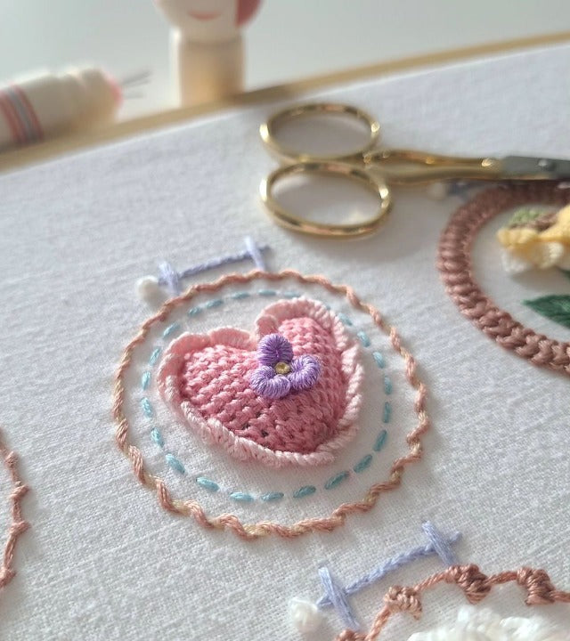 Stickrahmen Set „Kleiner Blumenrahmen“ | DIY Stickerei | 12 Designs | Für Anfänger