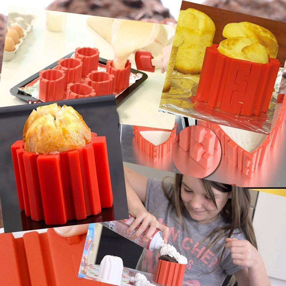 Silikon-Kuchenform BakeArt 4er-Set | Flexible Backform | Hitzebeständig & Antihaft | 230°C