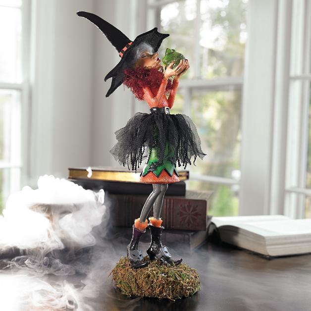 Halloween-Figurine | Handgemachte Hexendekoration | Harz
