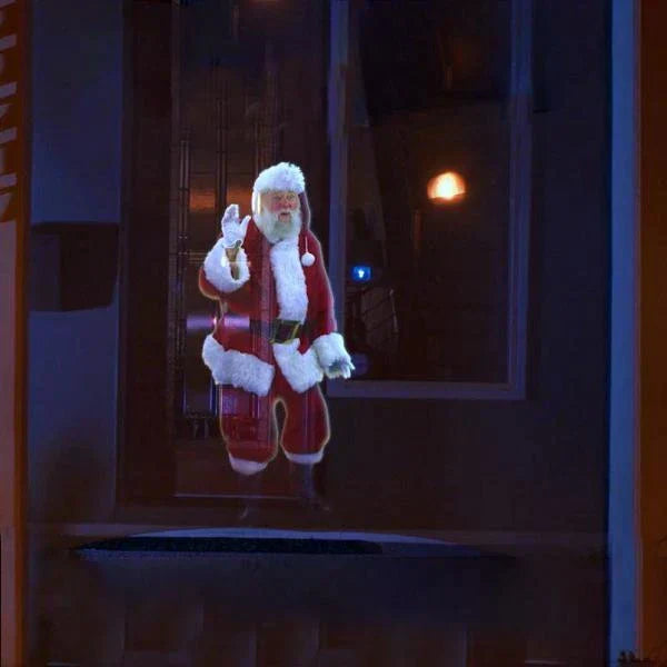 Halloween Projektor mit Leinwand & Stativ | Holografische 3D-Videos | LED wetterfest | Für Halloween & Weihnachten