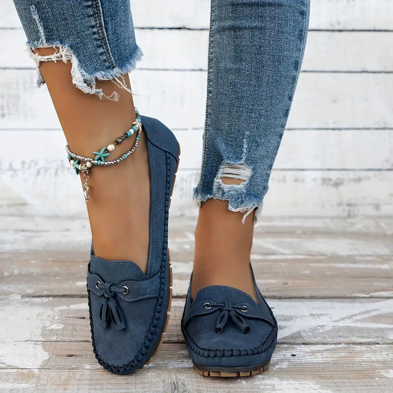 Isaline – Klassische Wildleder-Loafer mit Quastendetail für Damen