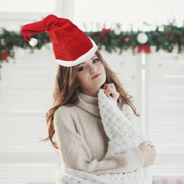 Weihnachten Santa Hut | Singend & Tanzend | Elektrisch | Plüsch Rot | Lustige Geschenkidee & Party-Accessoire