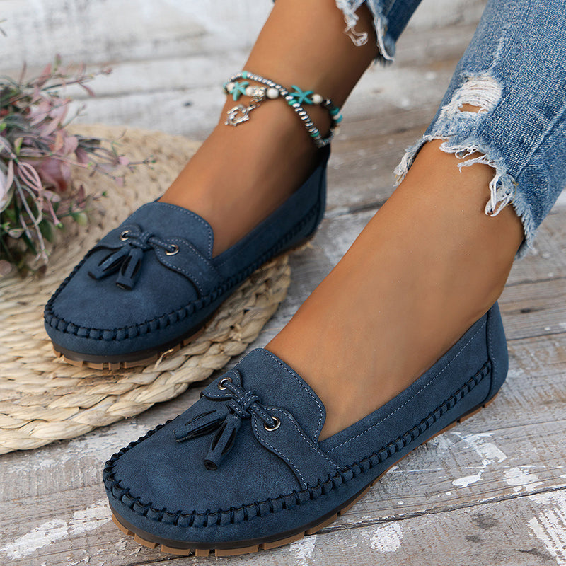 Isaline – Klassische Wildleder-Loafer mit Quastendetail für Damen
