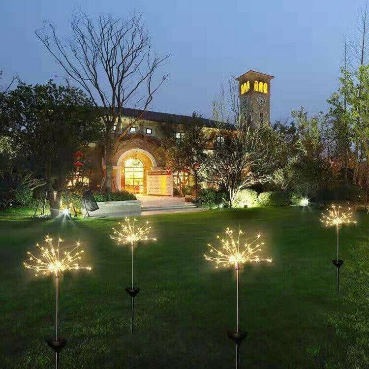 Solar Feuerwerk Lichterkette | 90 LEDs | IP65 wasserdicht | Warmweiß & Bunt | Garten & Terrasse