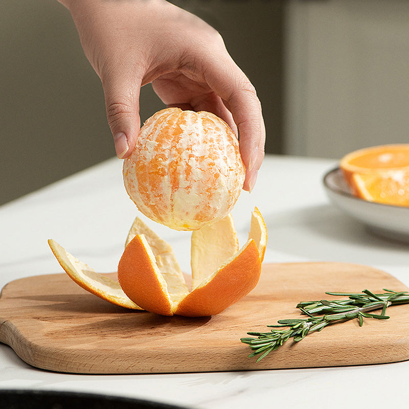 Fruchtschäler | Edelstahl & PP | Schnell & Präzise | Für Orangen & Zitrusfrüchte