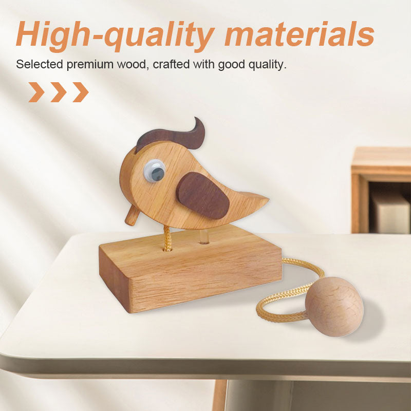 Specht-Türklingel | Handgefertigte Holzklingel | Nostalgisches Design | Für Haustür & Kinderzimmer