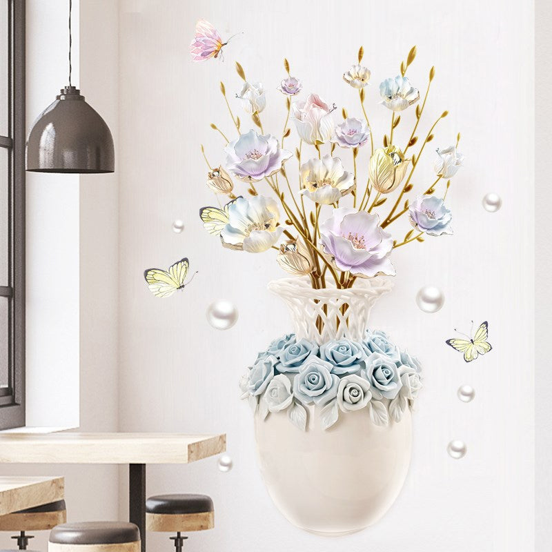 Blume Wanddekoration | Kreatives 3D-Wanddesign | Selbstklebend & Wiederverwendbar | PVC