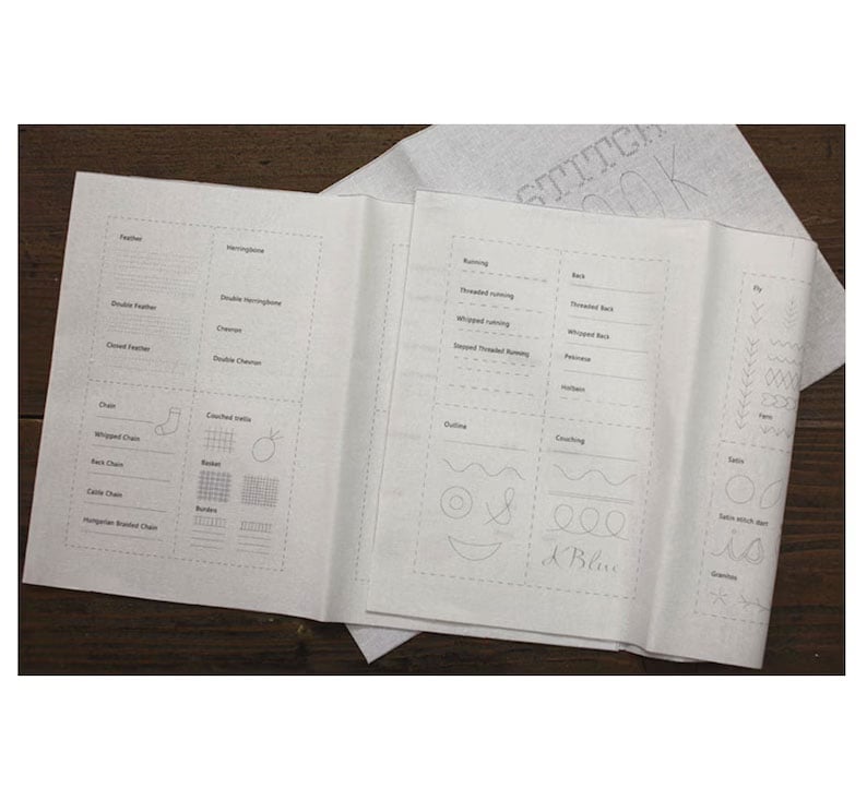 DIY Stickbuch „Stitch Book“ | 86 Stickstiche lernen | 7 Stoffseiten | Für Anfänger & Profis