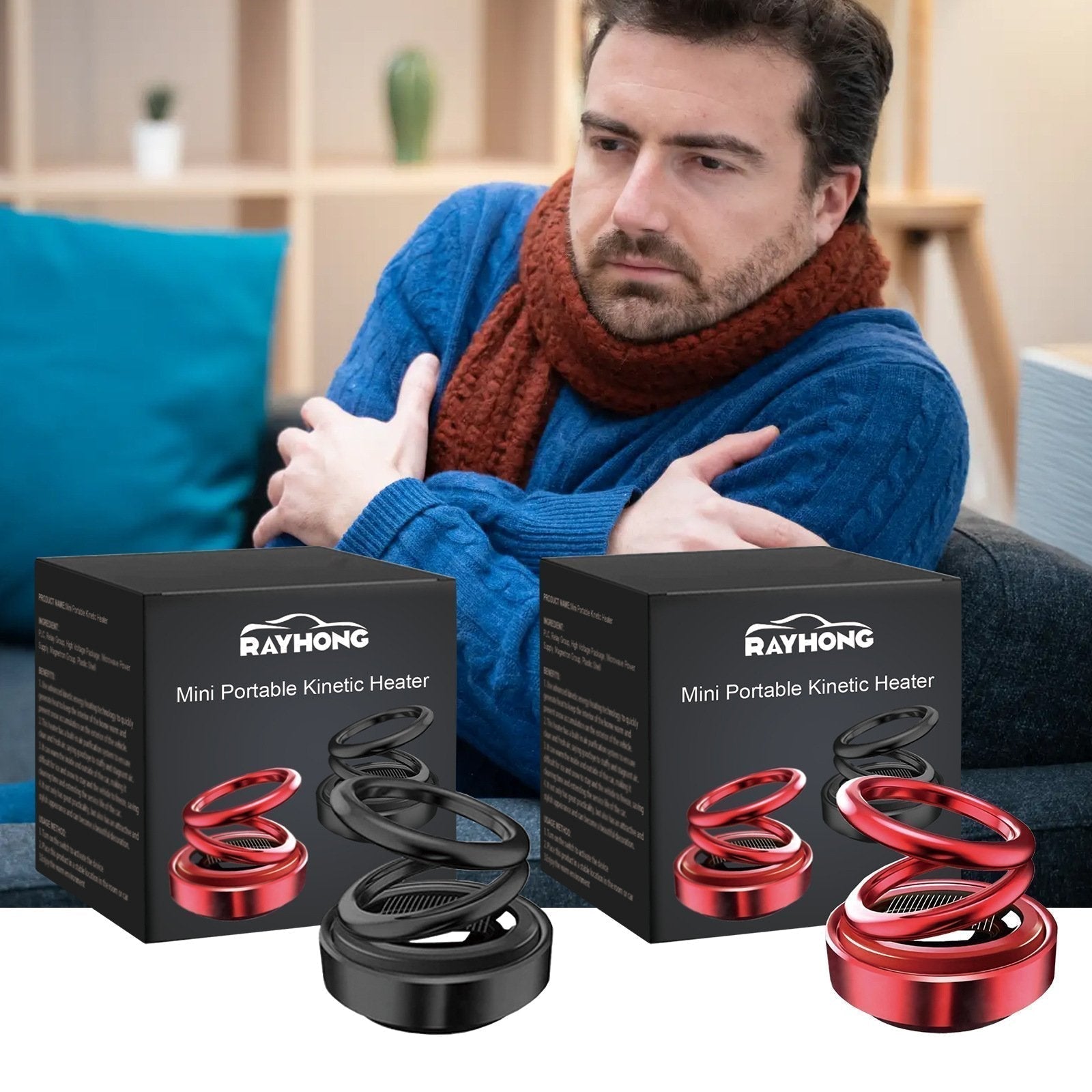 Solar Autoheizung | Kinetisches Molekular-Heizgerät | Auftauen & Enteisen | Tragbare Heizung für Auto & Zuhause